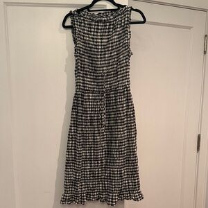 Doen Brand new new never worn Black and White Gingham Sleeveless Midi Dress